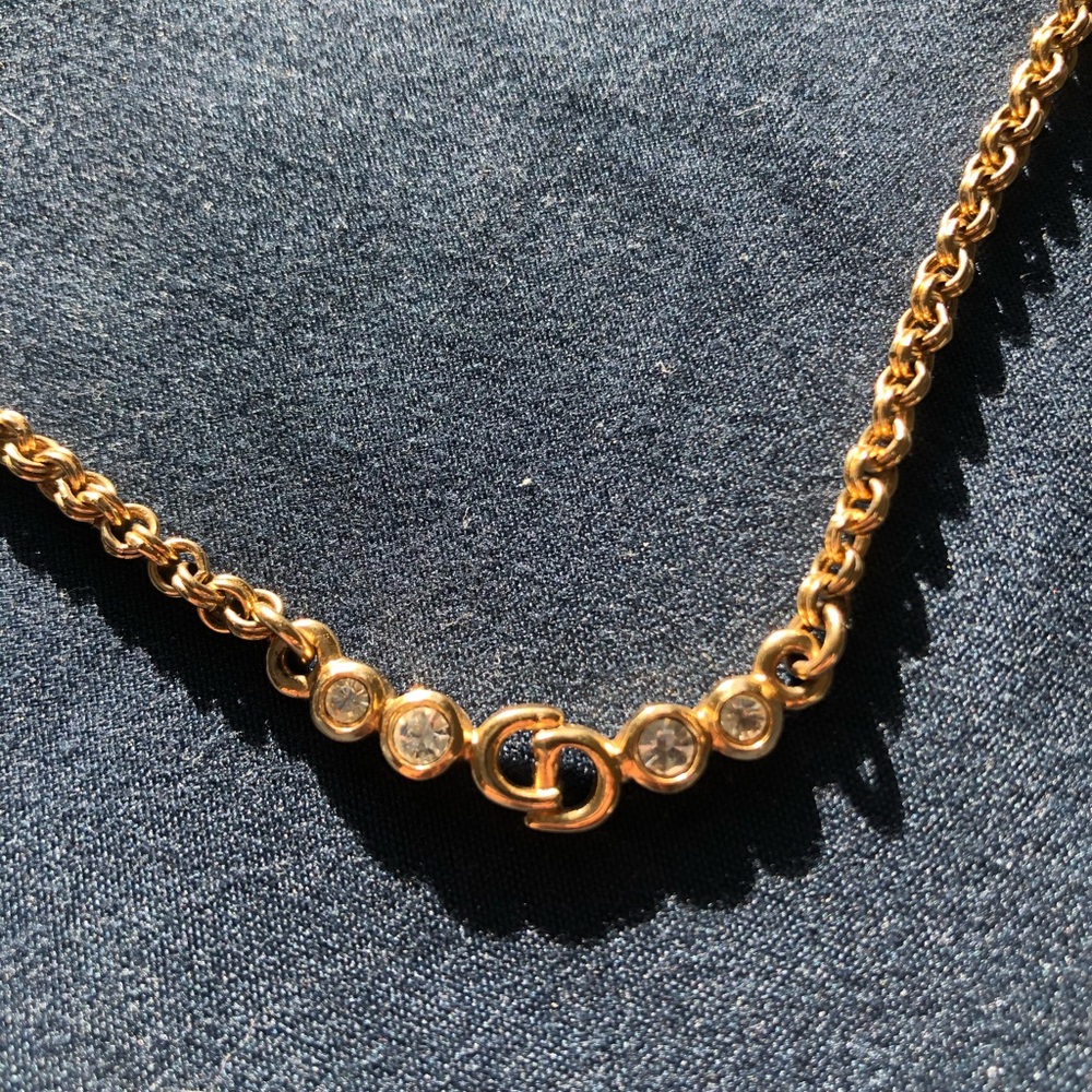Christian Dior Vintage Necklace in gold color